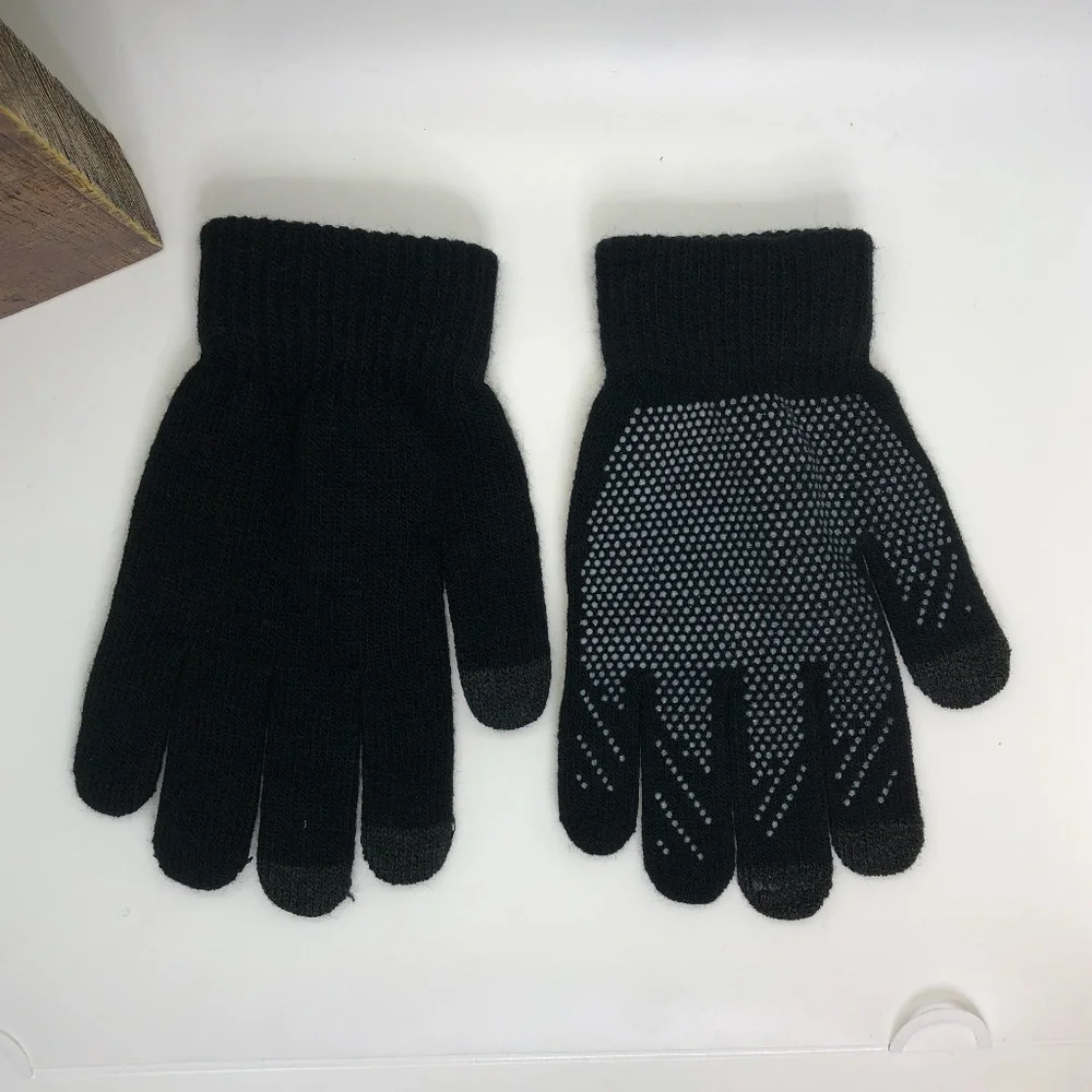 Women's Winter touchscreen Gloves Anti-skid Black Gloves